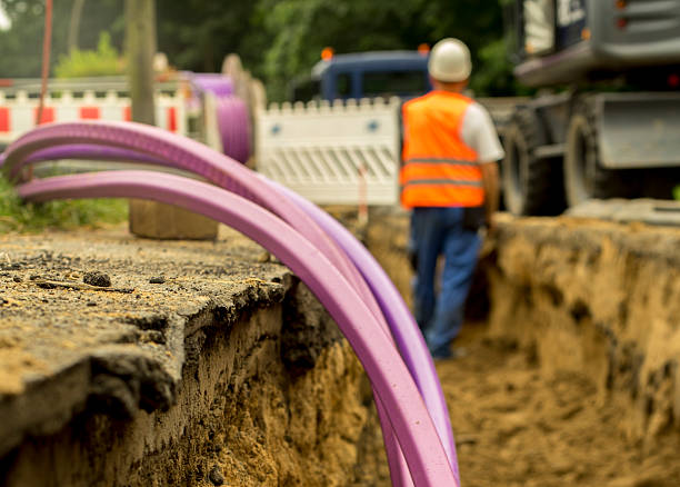 Fiberglass network under construction Fiberglass network under construction