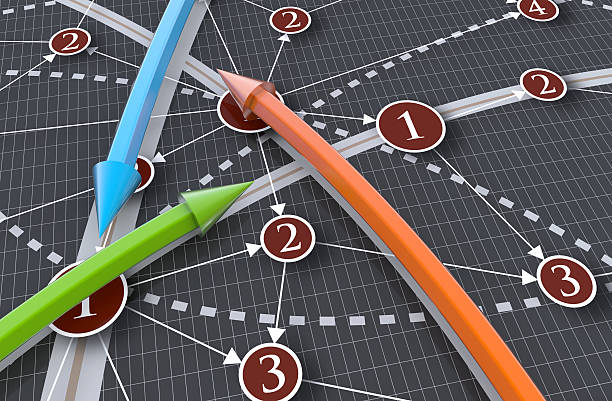 Global business network traffic concept